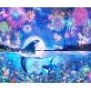 5d Diamond Art Night Sky Dolphin Diy Diamond Painting Set UK VM7767
