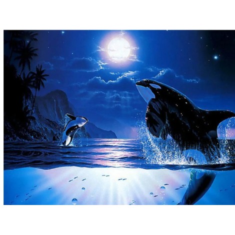 Affordable Fantasy Dream Dolphin Diamond Painting Cross Stitch Kits UK VM7529