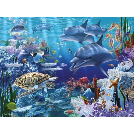 Seabed Dolphin Turtle 5D DIY Diamond Painting Kits UK VM92269
