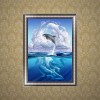 2019 Dream Dolphin 5d Diy Square Diamond Painting Cross Stitch Kits UK VM7347