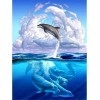 2019 Dream Dolphin 5d Diy Square Diamond Painting Cross Stitch Kits UK VM7347