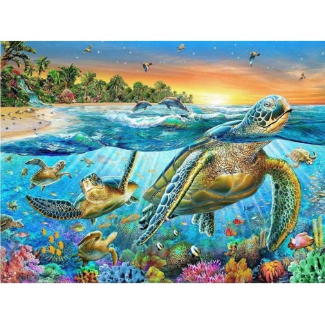 Sea Turtle Full Drill 5D DIY Diamond Painting Kits UK VM92268
