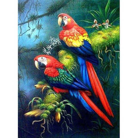 New Arrival Hot Sale Colored Parrot 5d Diy Diamond Painting Cross Stitch Kits Bird UK VM3641