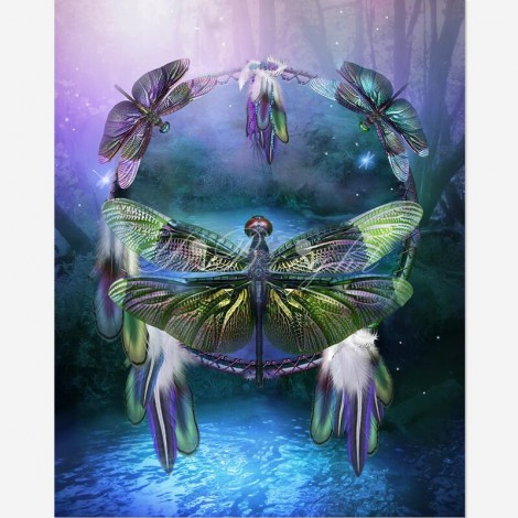 2019 Dream Animal Dragonfly Pattern 5d Diy Diamond Painting Kits UK VM7041
