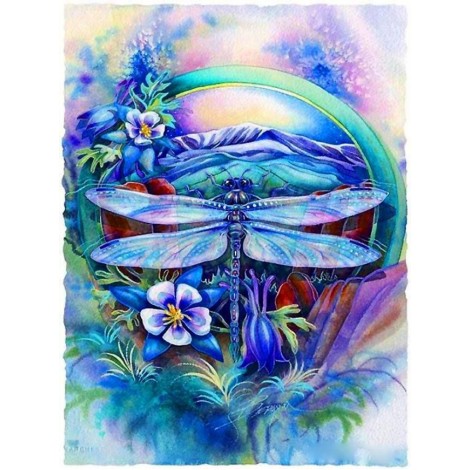 Special Full Square Drill Dragonfly 5D Diy Cross Stitch Diamond Painting Kits UK NA0112