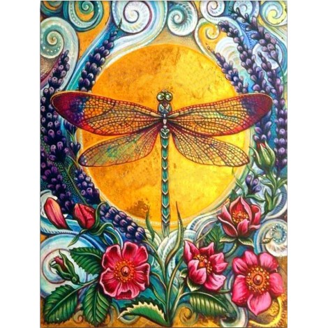 New Arrival Hot Sale Dragonfly 5D Diy Embroidery Diamond Painting Kits UK NA0109