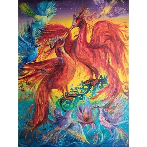 Modern Art Phoenix 5D Diy Embroidery Cross Stitch Diamond Painting Kits UK NA0081