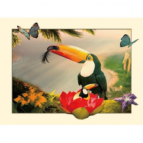 Hot Sale Best Cartoon Style Bird Pattern Diy 5d Full Diamond Painting Kits UK QB5827
