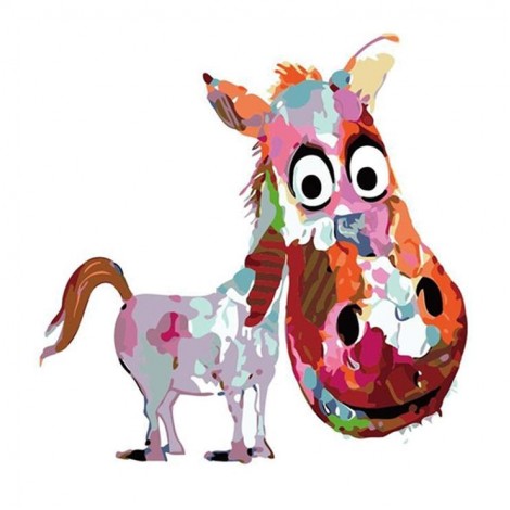 Farm Animal Donkey 5d Diy Watercolor Diamond Painting Kits UK QB7113