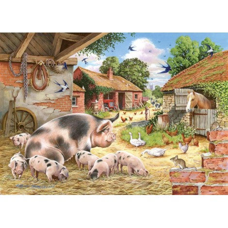 Cartoon Pig 5D Diy Embroidery Cross Stitch Diamond Painting Kits UK NA0336