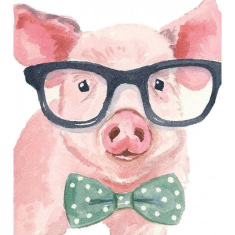 Watercolor Pig 5D Diy Embroidery Cross Stitch Diamond Painting Kits UK NA90341