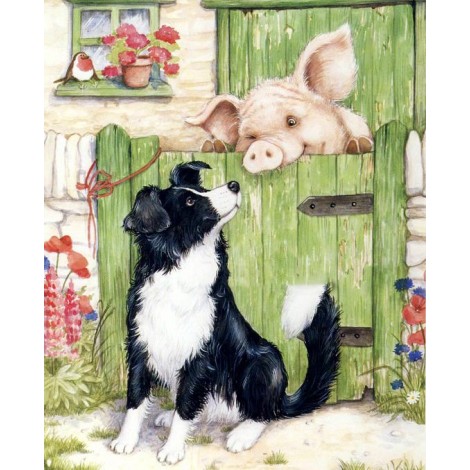 Oil Painting Style Pig 5D Diy Embroidery Diamond Painting Kits UK NA0332