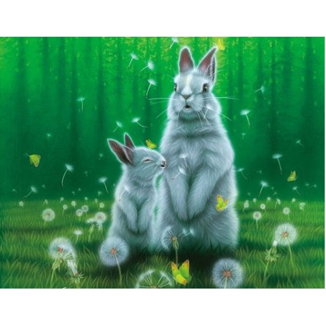 2019 Dream Animal Cute Rabbit Pattern 5d Diy Diamond Painting Kits UK VM9687