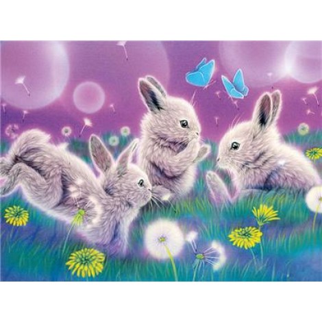 Dream Rabbit 5D Diy Embroidery Cross Stitch Diamond Painting Kits UK NA00261