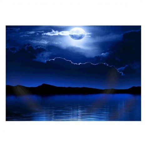 Various Sizes Blue Moon Night Diamond Painting Kits AF9671