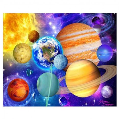 Popular Wall Decoration Cool Colorful Starry Sky Diamond Painting Kits UK AF9628