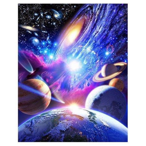 Fantasy Styles Pretty Colorful Starry Sky  Diamond Painting Kits AF9645