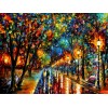 Home Decorate Oil Painting Style Street After Rain 5d Diy Diamond Painting Kits UK VM9947
