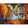 Home Decorate Oil Painting Style Night Street 5d Diy Diamond Painting Kits UK VM9954
