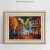 Home Decorate Oil Painting Style Night Street 5d Diy Diamond Painting Kits UK VM9954