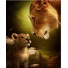 2019 Hot Sale Family Lions Portrait 5d Diy Diamond Painting Kits UK VM7797