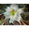2019 Modern Art White Abstract Flower Pattern 5d Diy Diamond Painting Kits UK VM79864
