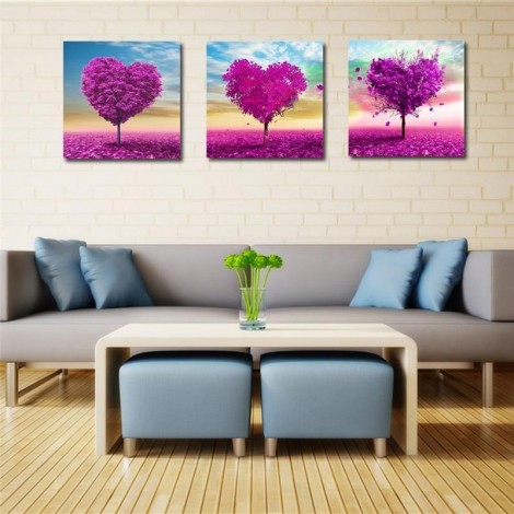 Popular Valentines Day Gift Romantic Flowers Heart Diamond Painting Kits AF9430