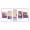 Multi Panel Winter Landscape 5D DIY Full Drill Diamond Painting Kits UK QB8107