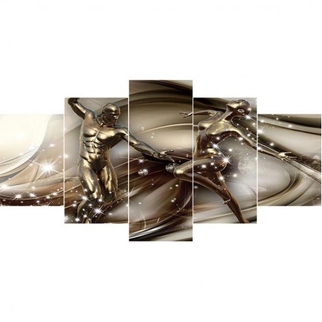 Multi Panel Dream Portrait Of Dancer 5D DIY Full Drill Diamond Painting Kits UK QB8062