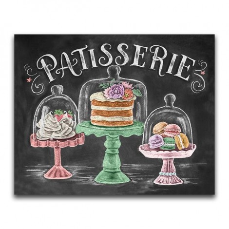 New Arrival Hot Sale Blackboard Cake Pattern 5D DIY Diamond Painting Kits UK VM7015