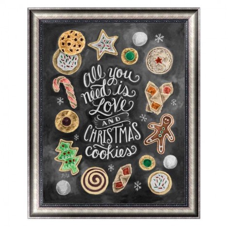 Popular Christmas Blackboard 5d Diy Diamond Painting Kits UK AF9031