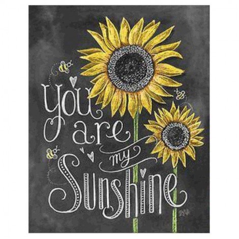 You Are My Sunshine Blackboard Diamond Painting UK AF9039