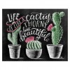 The Cactus Blackboard Diamond Painting UK AF9043