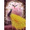 Bedazzled Special Animal Peacock Clock 5d Diy Diamond Painting Kits UK VM8163
