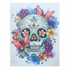 Colorful Modern Art Skull Flower Pattern Diy 5d Full Diamond Painting Kits UK QB6022