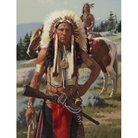 2019 New Hot Sale Indian Soldier Portrait Diy 5d Crystal Diamond Painting Kits UK VM20067