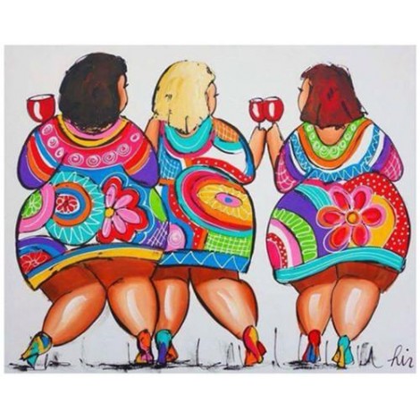 Cartoon Fat Women Full Drill 5D DIY Diamond Painting VM90721