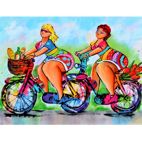 2019 New Hot Sale Cartoon Fat Woman 5d Diy Diamond Painting Kits UK VM9080