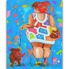 2019 New Hot Sale Cartoon Fat Woman 5d Diy Diamond Painting Kits UK VM79132