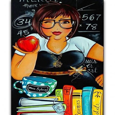 2019 New Hot Sale Square Drill Cartoon Fat Woman 5d Diy Diamond Painting Kits UK VM09134