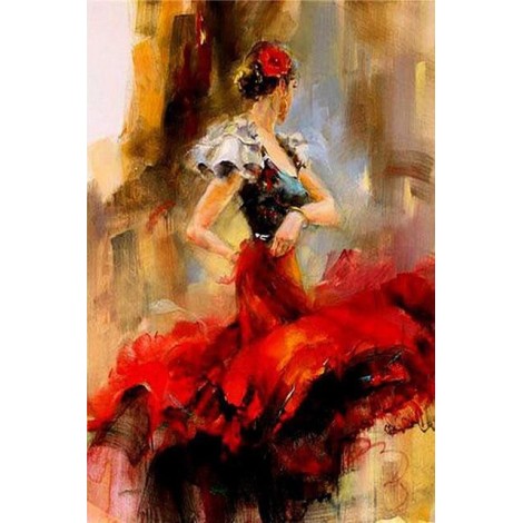 Oil Painting Style Dancer 5d Diy Embroidery Cross Stitch Diamond Painting Kits UK NA00934