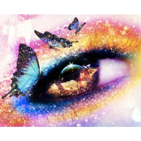 Bedazzled Dream Eye Portrait Diy Diamond Painting 5D Kits UK VM4080