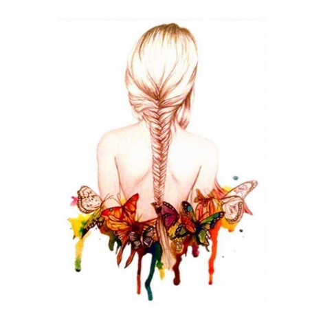 Best Dream Girl Butterfly Pattern Diy 5d Full Diamond Painting Kits UK QB5945