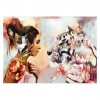 Cheap Oil Painting Styles Beauty And Tiger Diamond Painting Kits UK QB8035