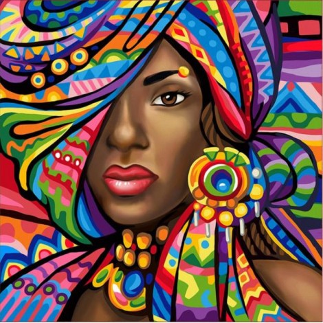 2019 Special Colorful Woman Pattern 5d Diy Diamond Painting Kits UK VM8012