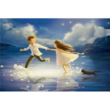 Fantasy Boy And Girl 5d Diy Embroidery Cross Stitch Diamond Painting Kits UK NA0963