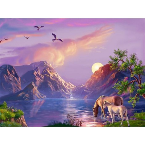 2019 Hot Sale Landscape 5d Diy Diamond Painting Nature Kits UK VM3590