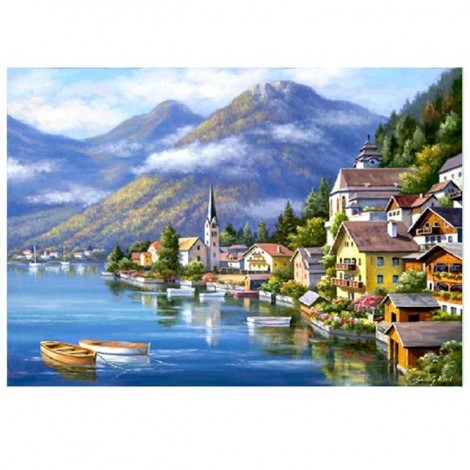 Cross Stitch 2019 Lakeside 5d Diy Diamond Painting UK VM3301