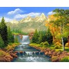 Landscape Waterfalls Mountain 5d Diy Crystal Diamond Painting Kits UK VM4159