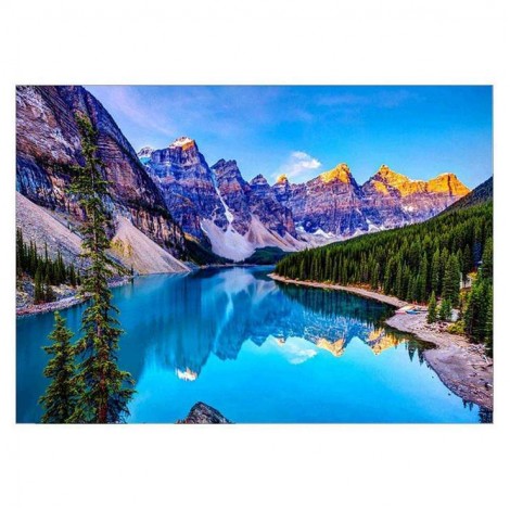 Popular Wall Decoration Mountain Blue Lake Diamond Painting Kits AF9542